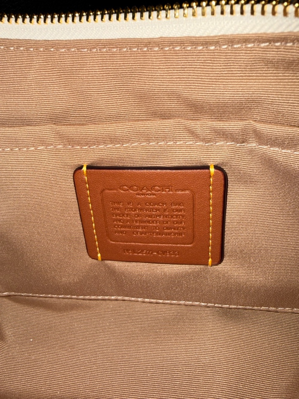 Coach Teri Shoulder Bag in Chalk - Picture 9 of 11